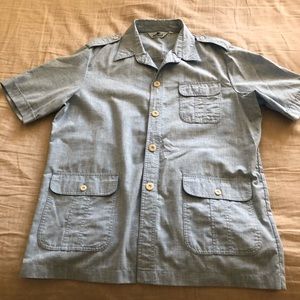 Light blue button up